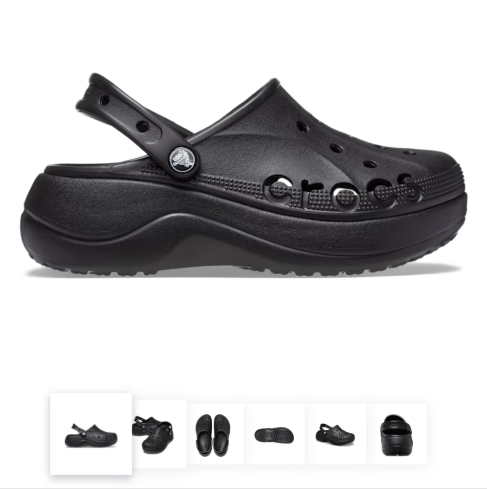 BNWT black baya Platform Clog - size 8